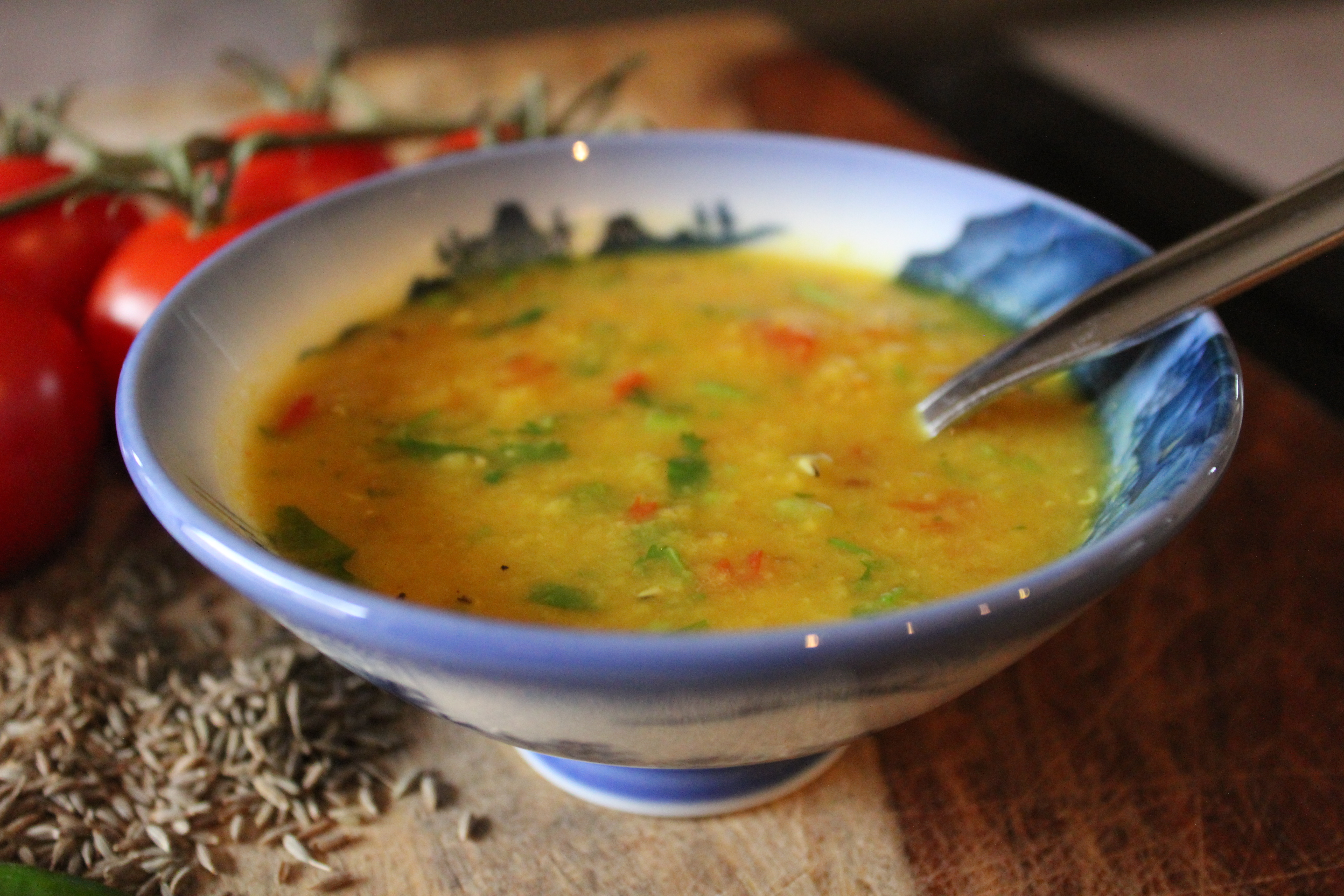 Ma’s Everyday Tomato-Cilantro Red Lentil Dal